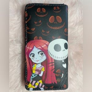 Nightmare- before Christmas Jack Skellington Cartoon Wallet With Zipper